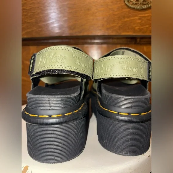 Dr. Martens Kimber II Olive Platform Sandals | size 6 | NWOT - Picture 2 of 11